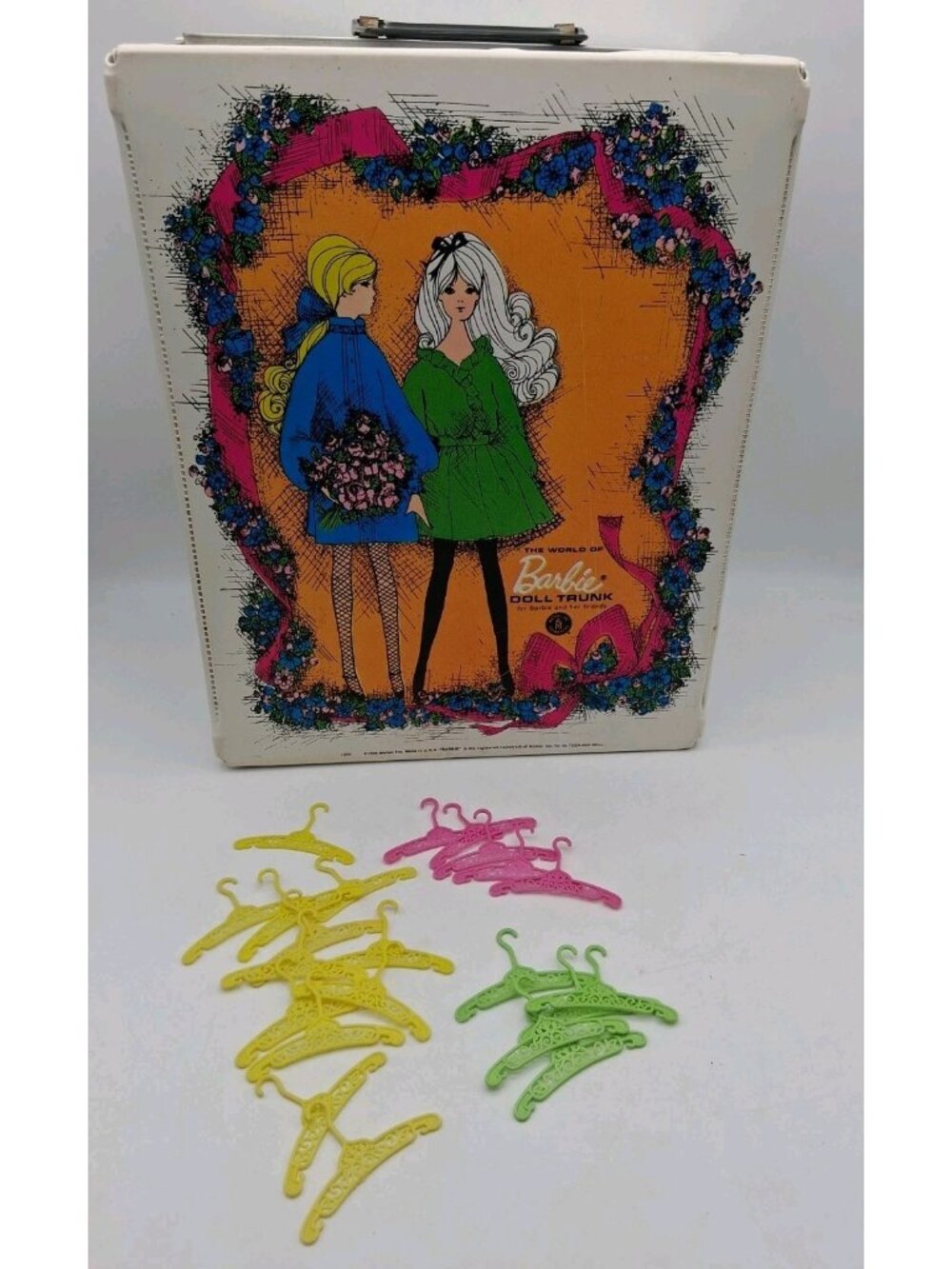 Vintage 1968 Mattel Barbie The World of Barbie Doll Trunk Carrying Case White